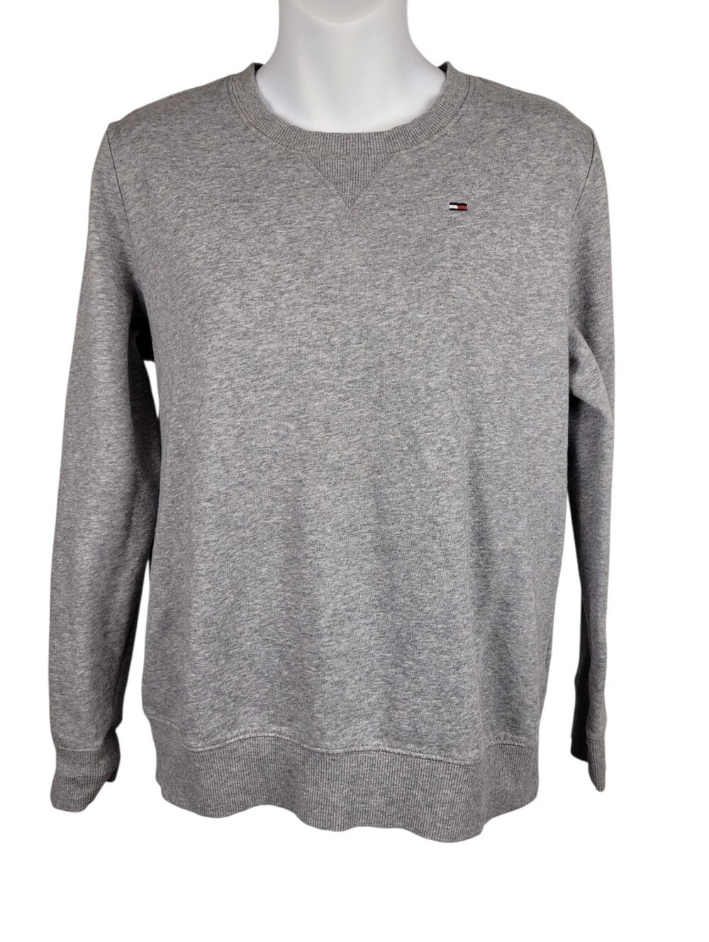 2/$20 Tommy Hilfiger Grey Classic Logo Sweatshirt Top Size: M